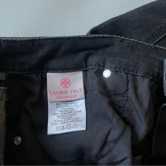 Laurie Felt Los Angeles Black Daisy Denim Ankle Skinny Jeans Women’s Size 18WP - Picture 10 of 11